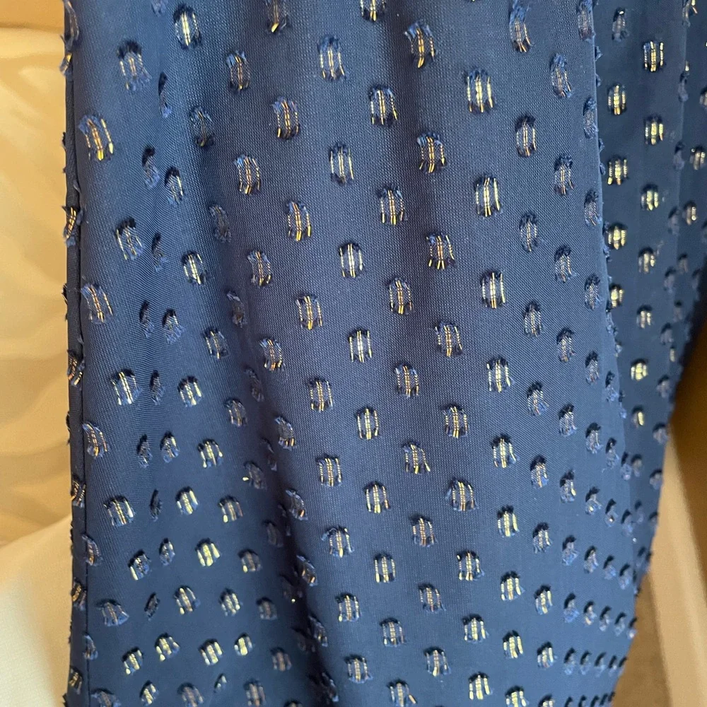 J. Crew Navy Dress with Metallic Details - Picture 4 of 6